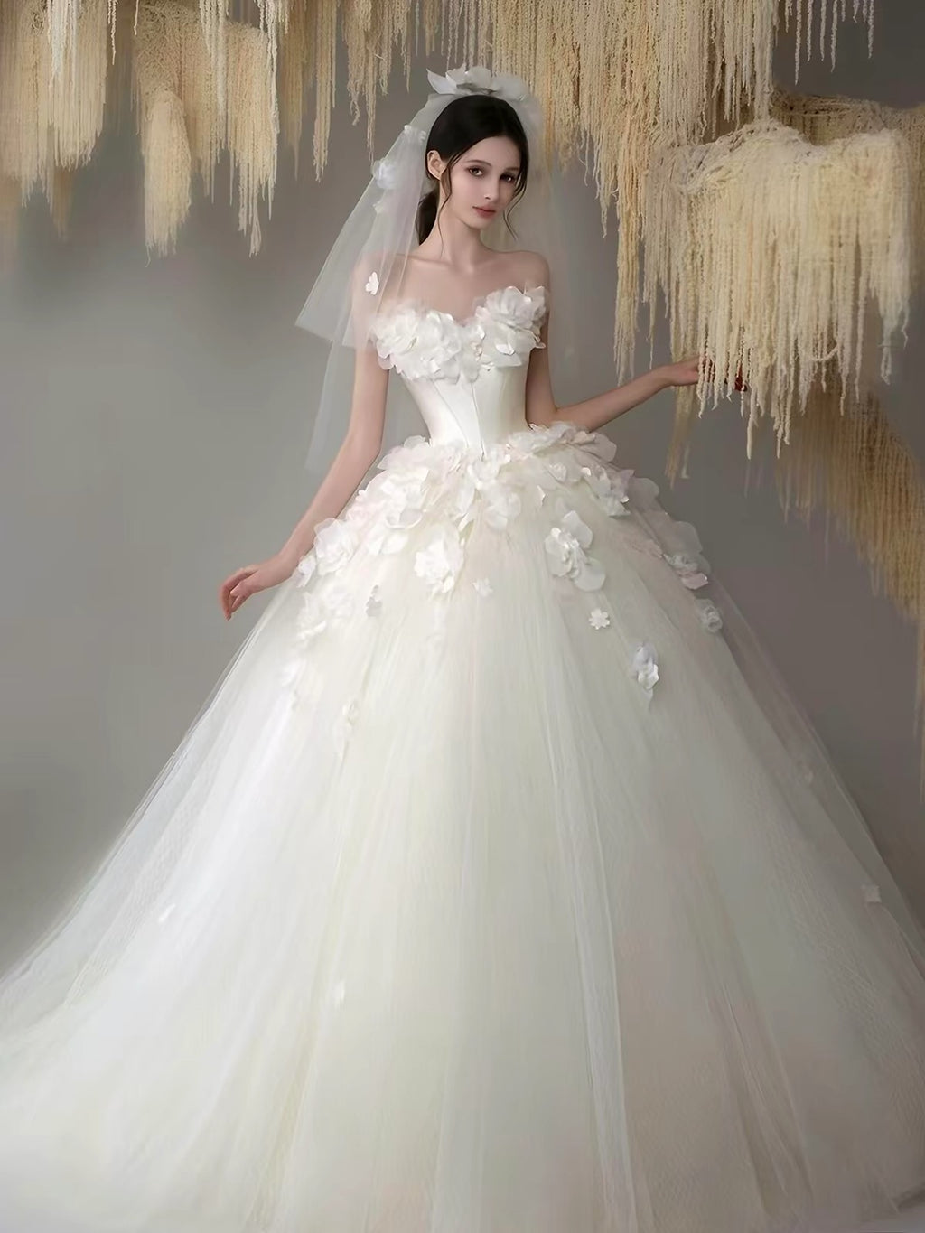 The Seraphina Blossom Gown / The Enchanted Petal Ballgown