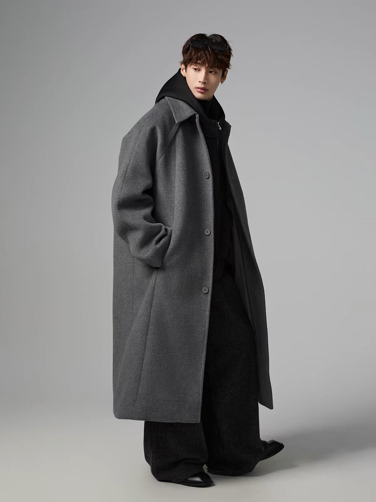 The Midnight Minimalist Raglan Overcoat
