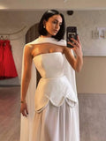 OUDINA summer new strapless one-shoulder dress