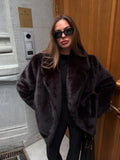 Cropped Shaggy Faux-Fur Jacket