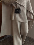 Luxe Ribbed Knit Three-Piece Loungewear Set