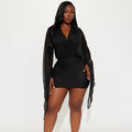 Mesh Long-Sleeve Bodysuit Dress
