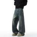 Vintage-style high-quality straight jeans