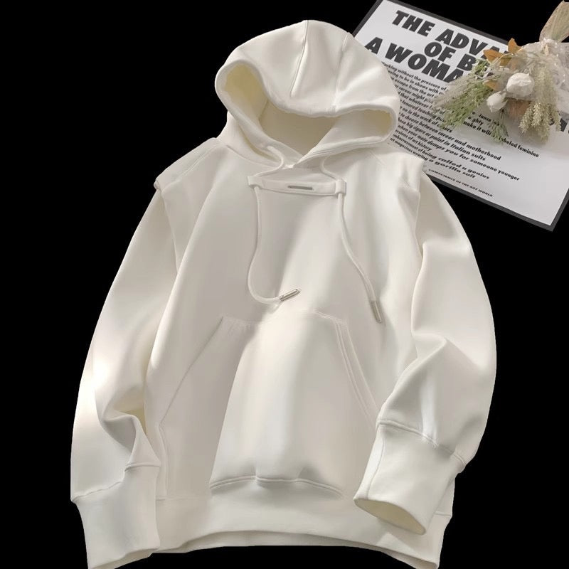 Minimalist Layered-Effect Hoodies (Black & White)