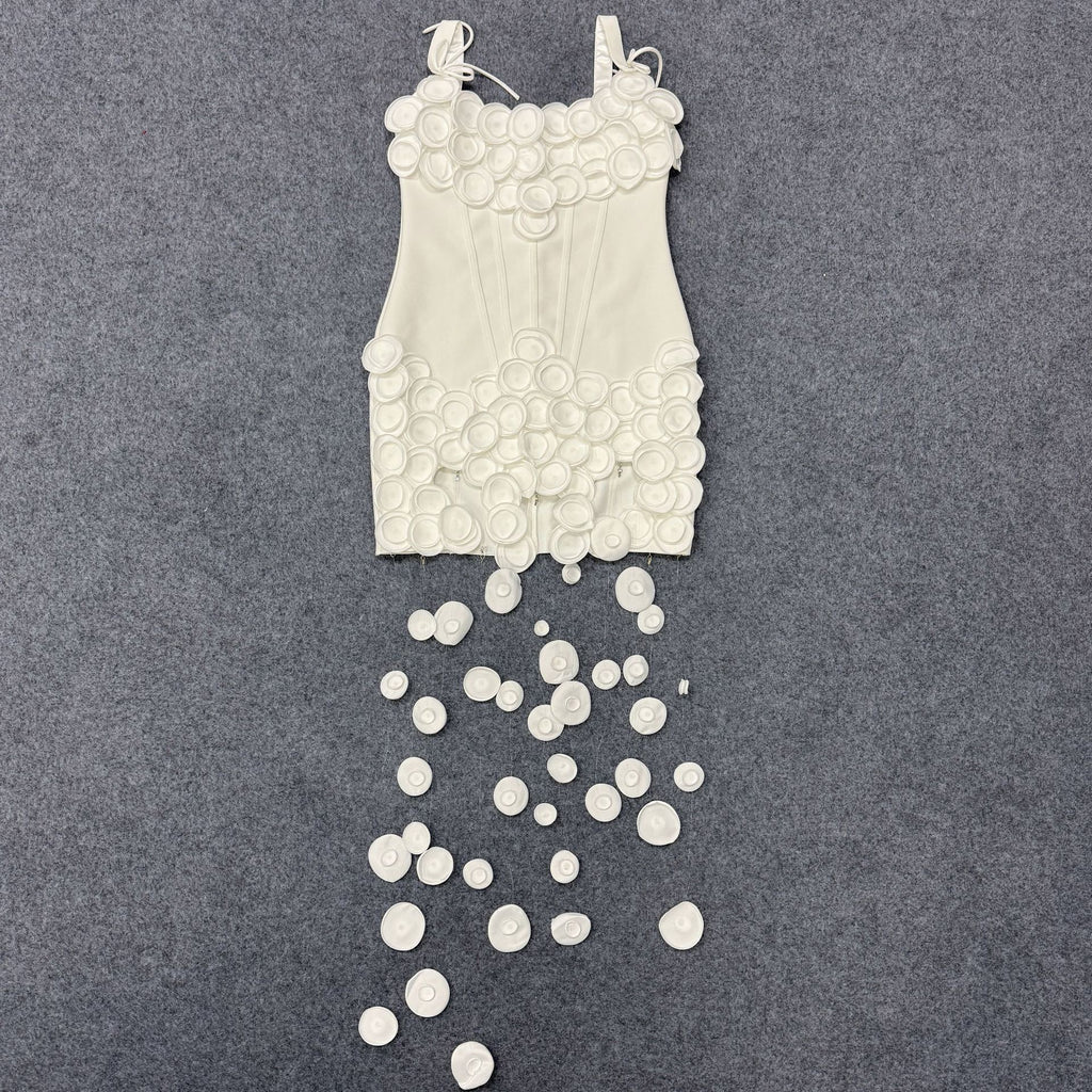 Elegant ruffles tassel birthday dress