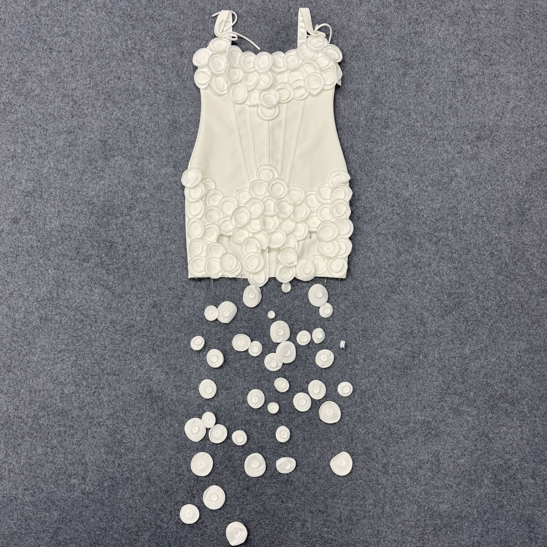 Elegant ruffles tassel birthday dress