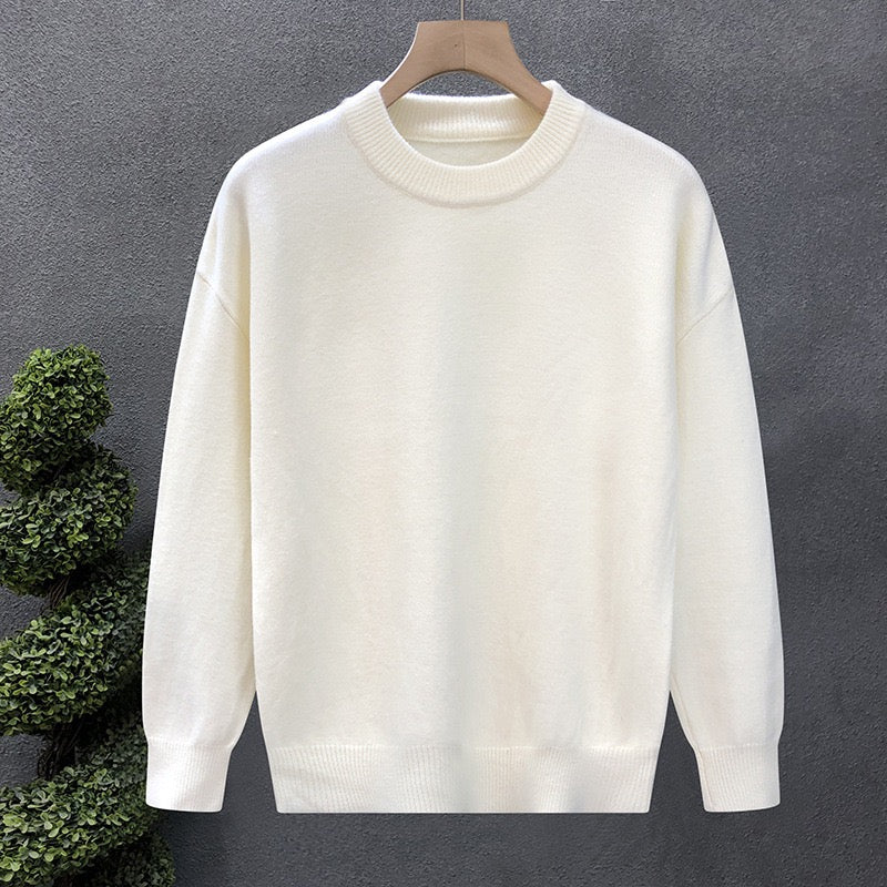 Classic Minimalist Crewneck Knit Sweater