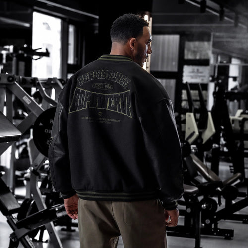 "Persistence" Oversized Varsity Jacket