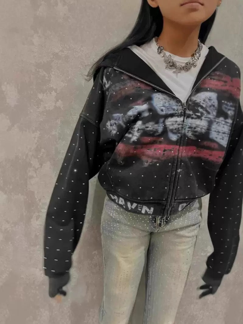 Heavyweight Graphic Zip-Up Hoodie
