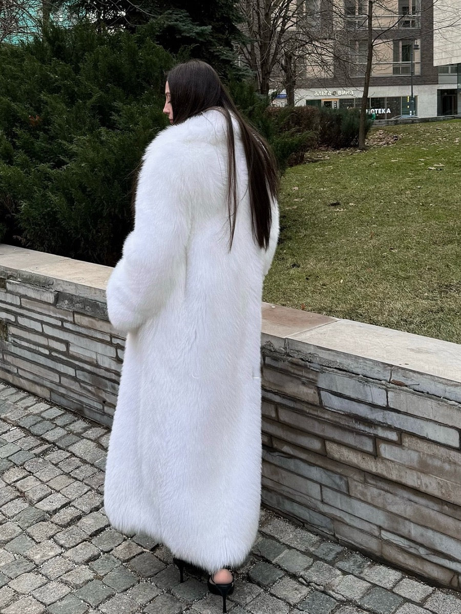 Longline Premium Faux-Fur Coat