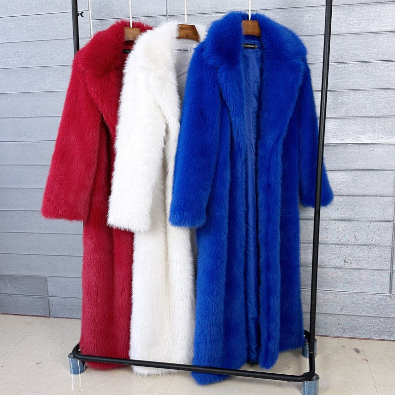 The Taupe Long-Pile Faux Fur Coat