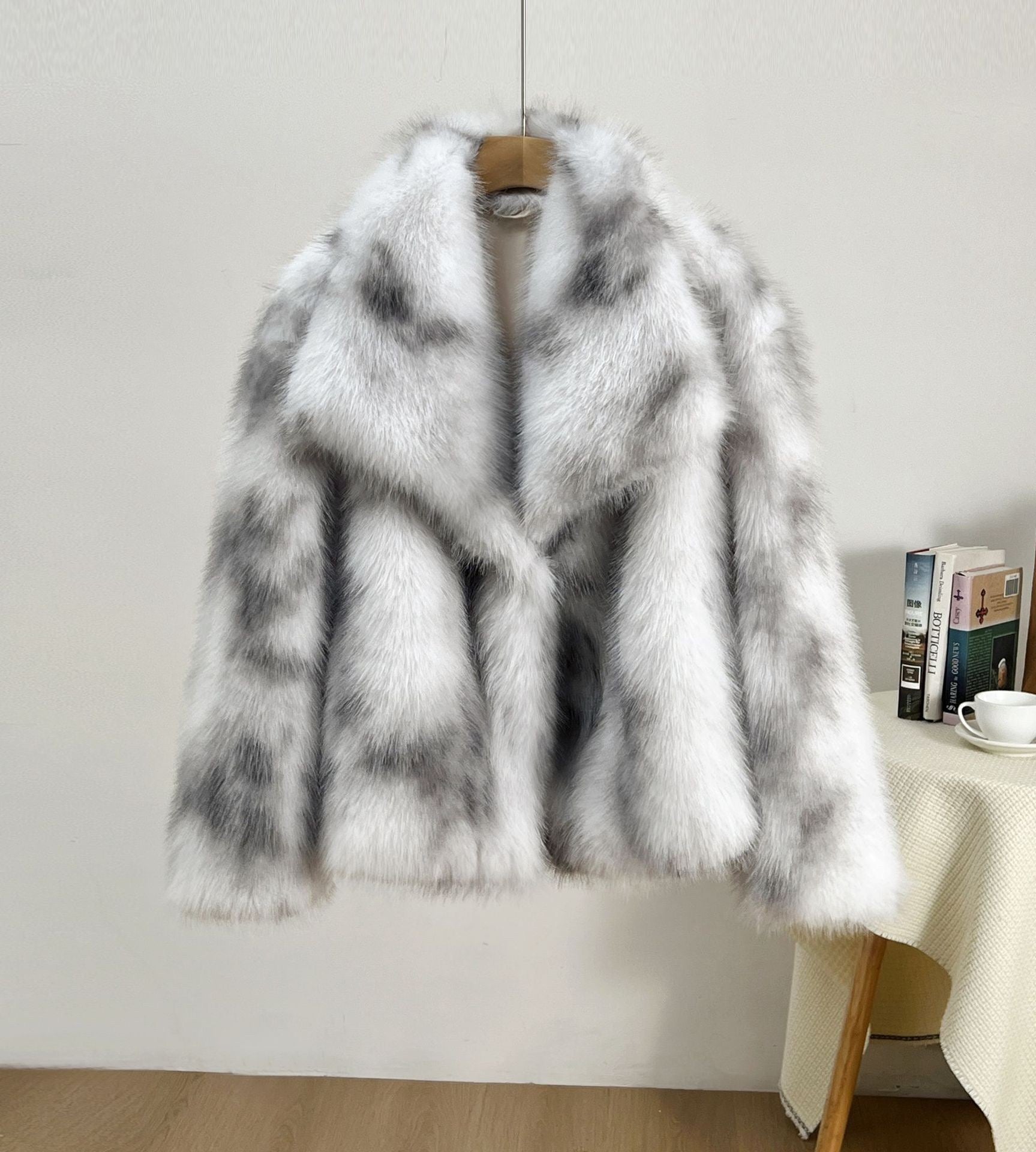 Dalmatian Spotted Luxury Faux-Fur Coat