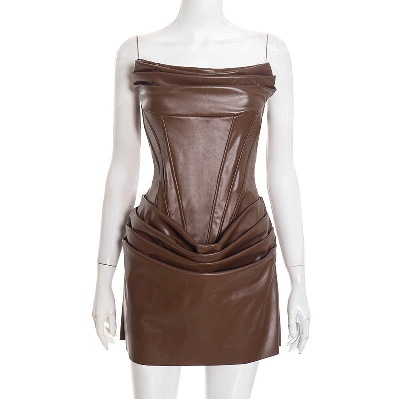Leather dress