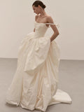 Cloud-Volume Taffeta Ball Gown Dress