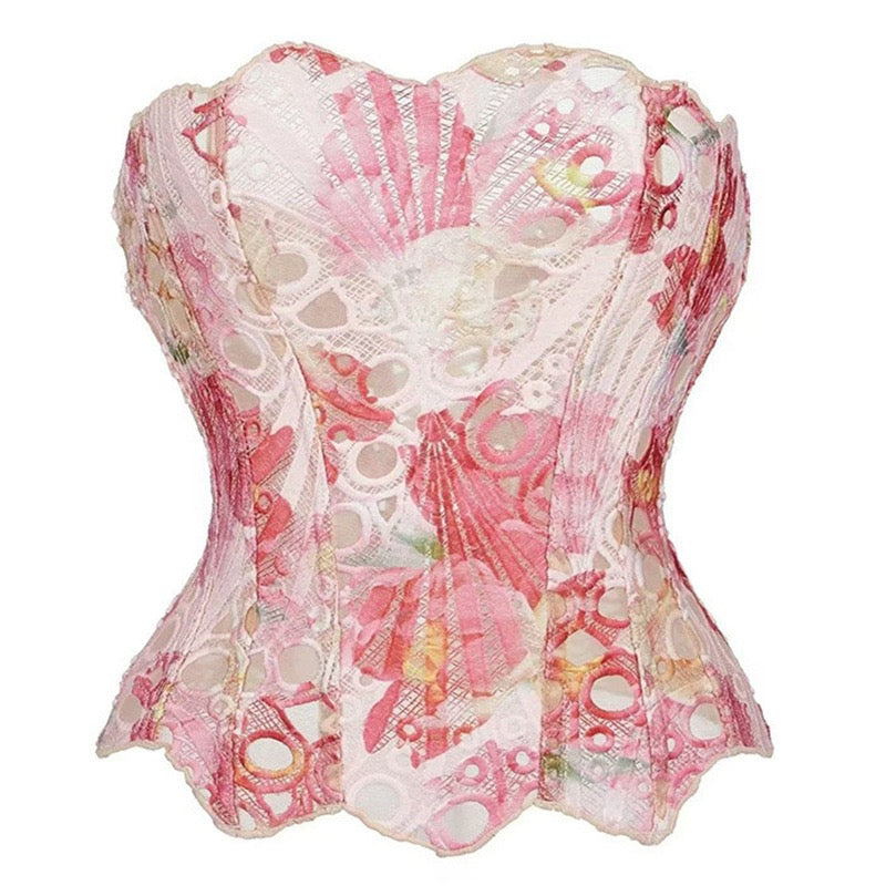 Structured, strapless corset-style top