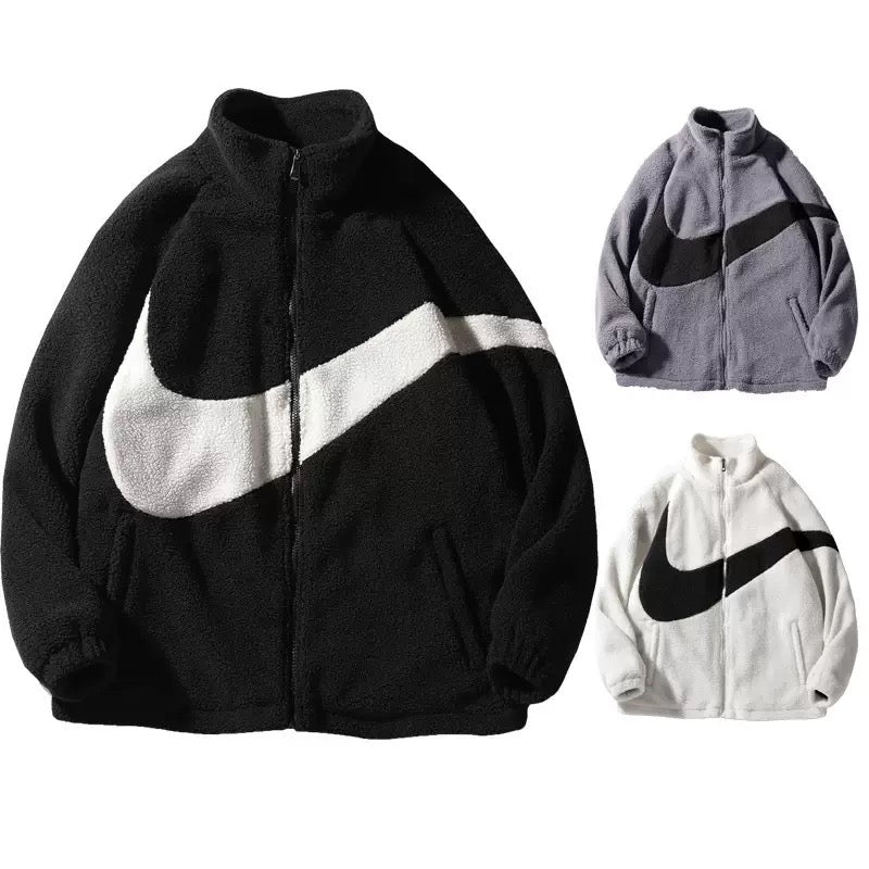 Polar Fleece Color Block Zipper Jacket – Cozy & Stylish Outerwear