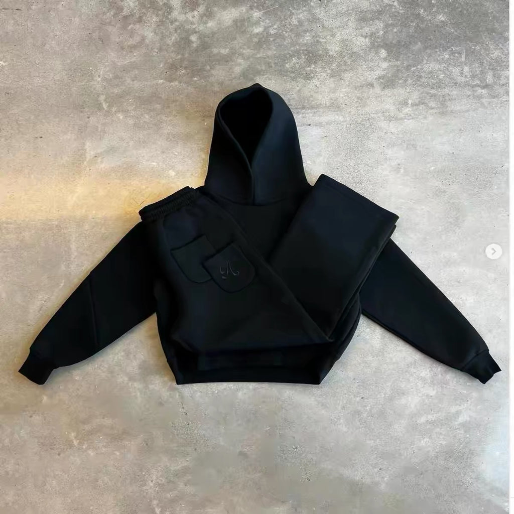 The Noir Minimalist Heavyweight Pullover Set
