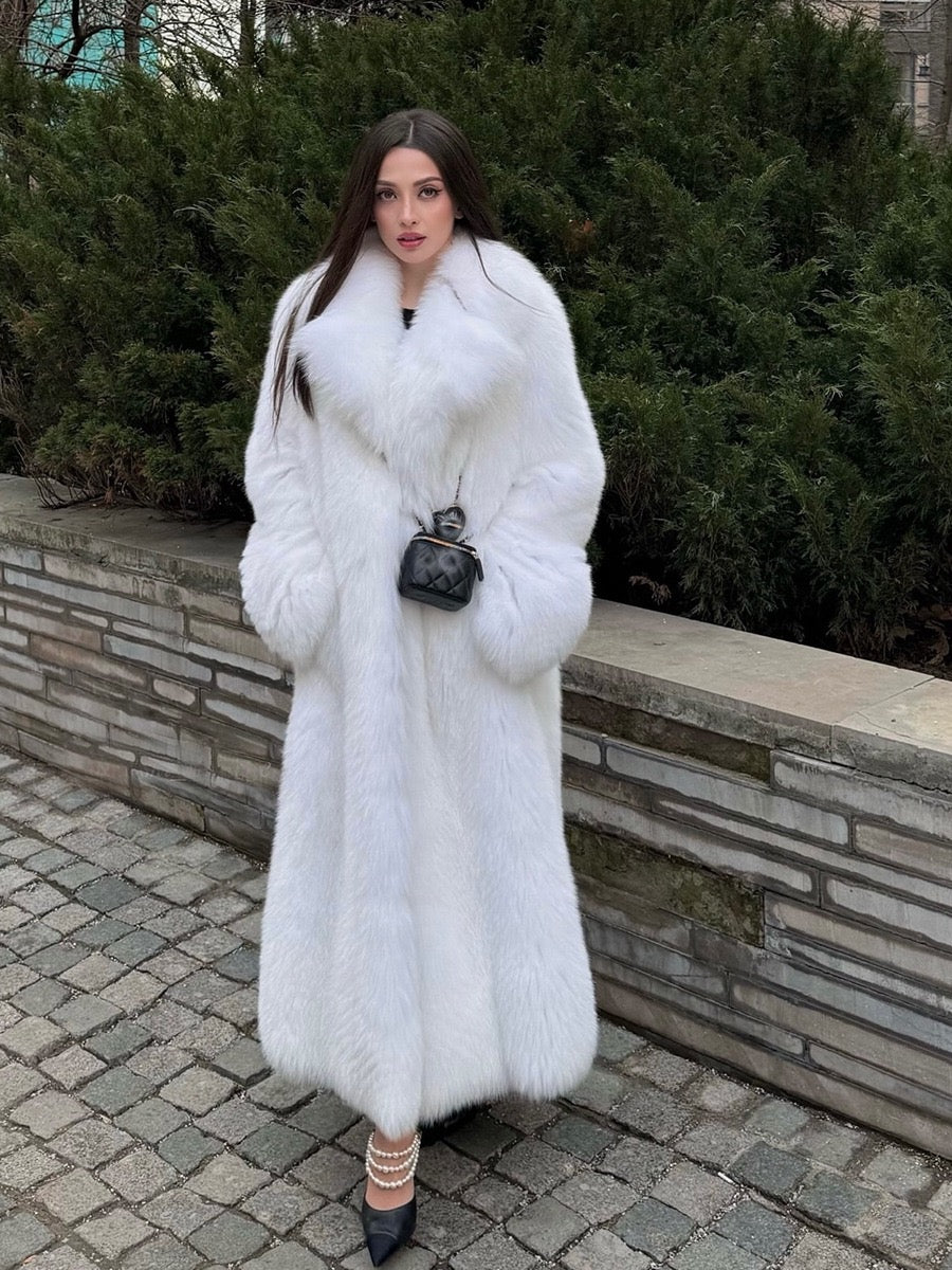 Longline Premium Faux-Fur Coat