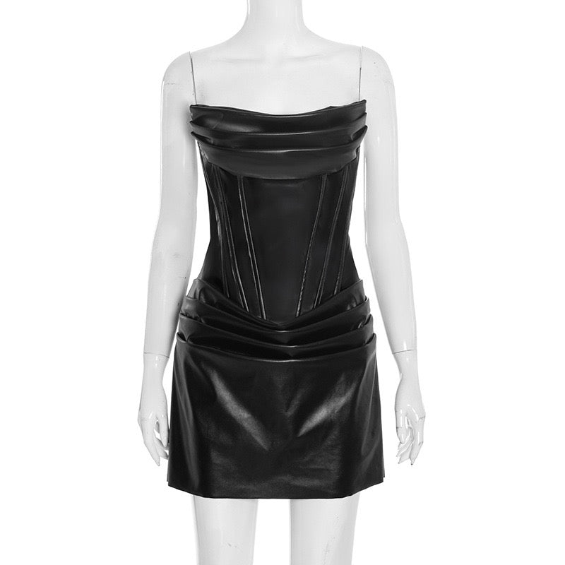 Leather dress
