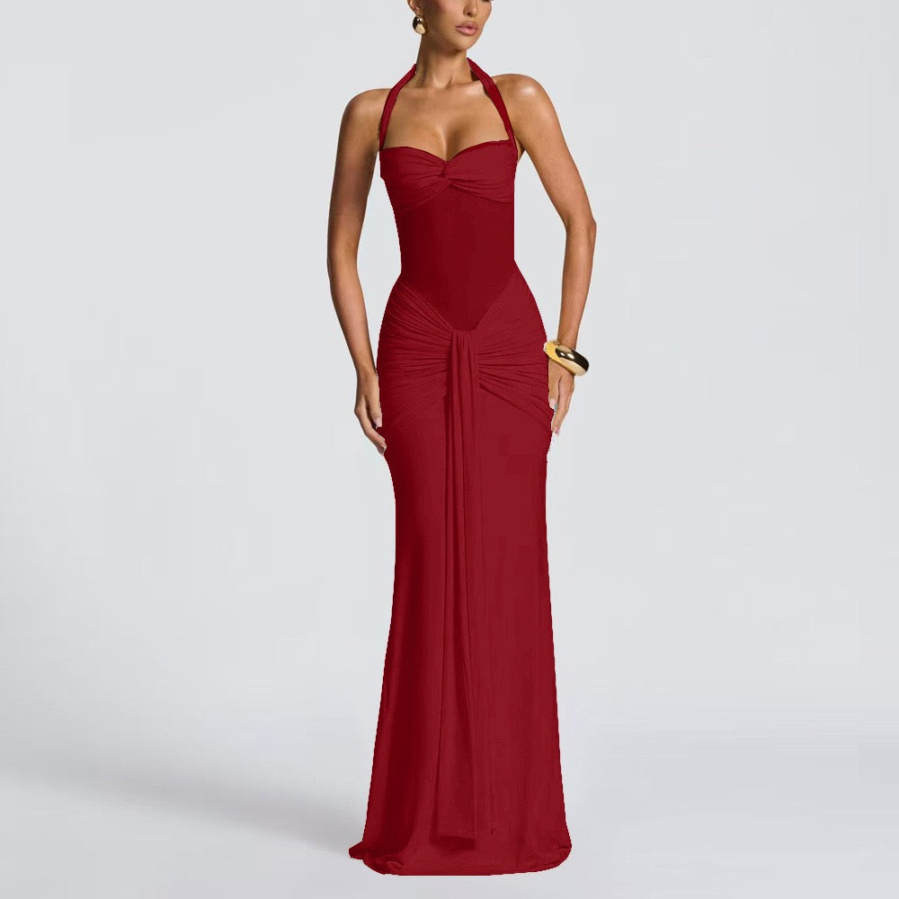 Pattern off‑shoulder dress