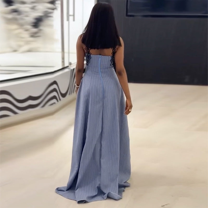 Pinstripe Maxi Dress
