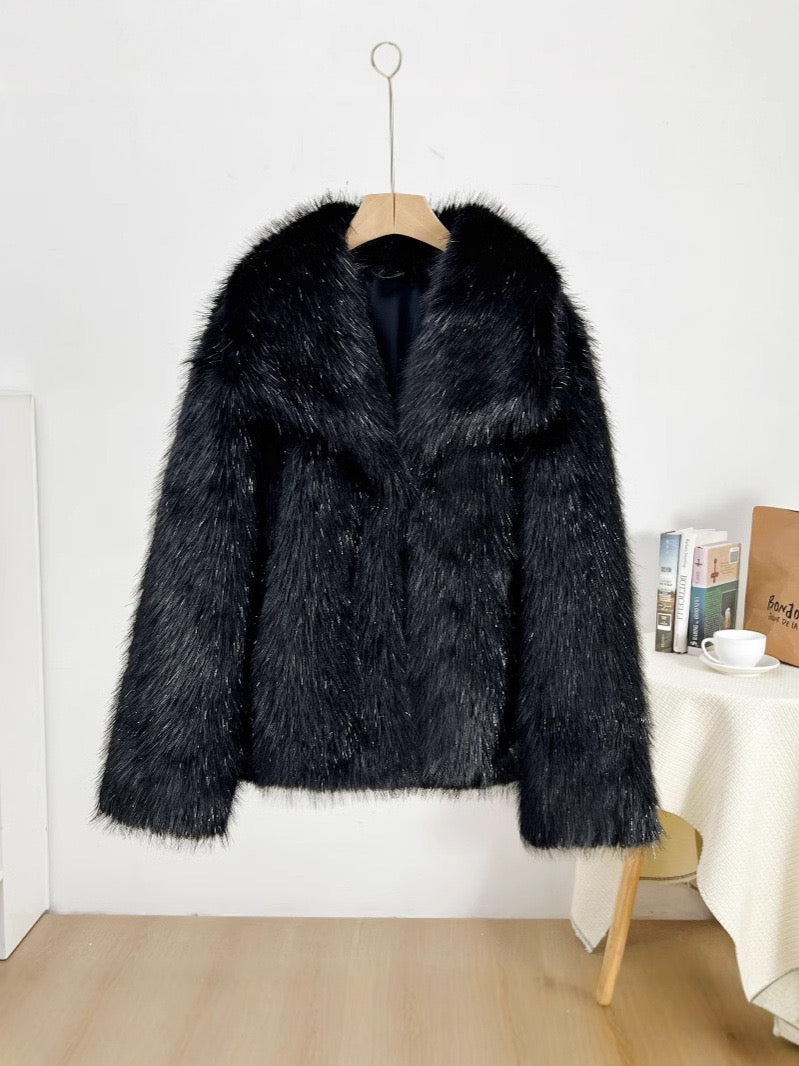 Dalmatian Spotted Luxury Faux-Fur Coat