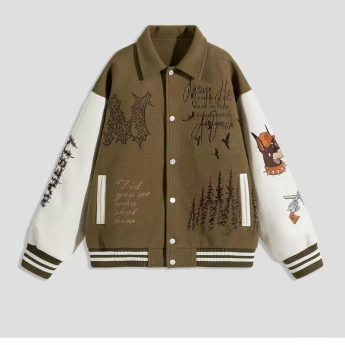 Vintage Graphic Varsity Jacket
