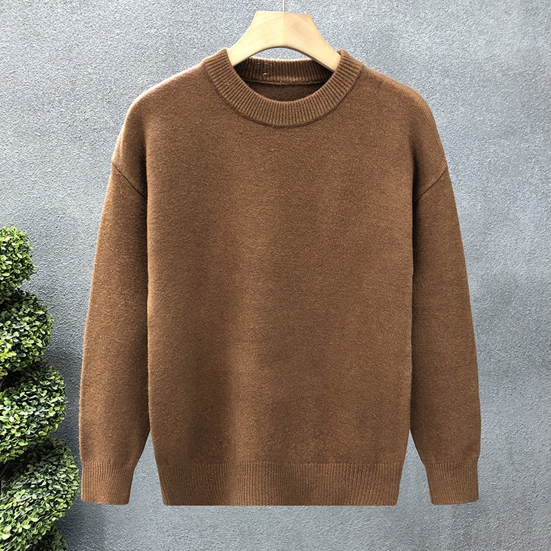 Classic Minimalist Crewneck Knit Sweater