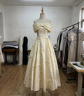Bow Luxury Yellow Dress