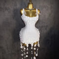 Elegant ruffles tassel birthday dress