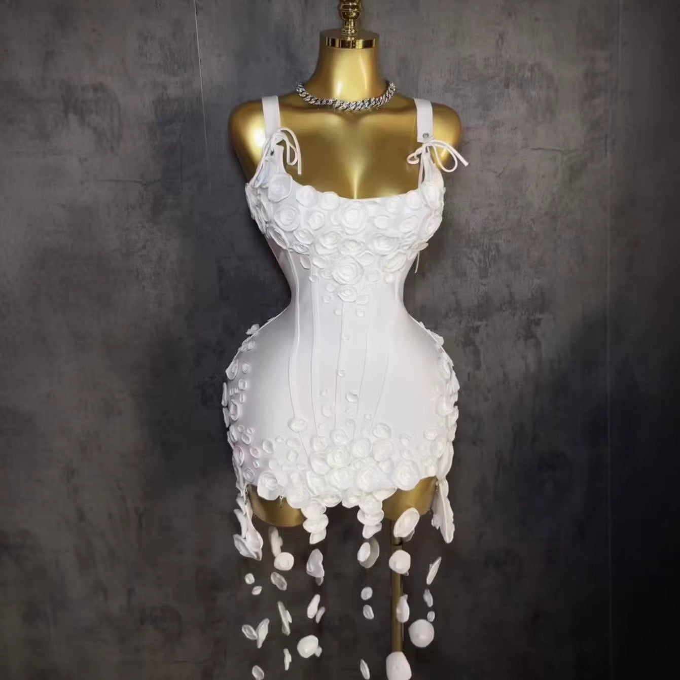 Elegant ruffles tassel birthday dress