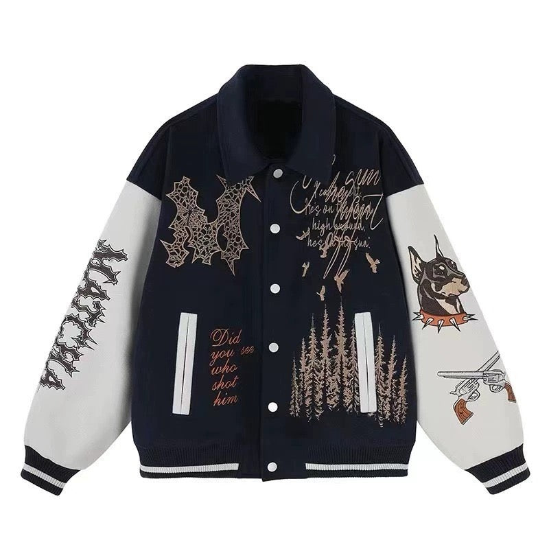 Vintage Graphic Varsity Jacket