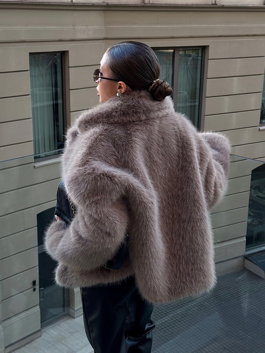 MAUVE FUR JACKET