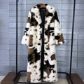 The Multi-Toned Cow Print Faux Fur Coat
