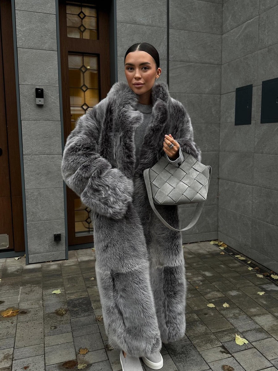 Longline Premium Faux-Fur Coat