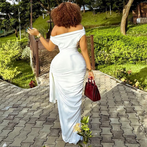 Asymmetrical Shoulder Dress