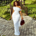 Asymmetrical Shoulder Dress
