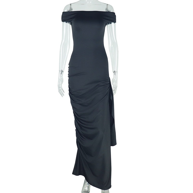 Asymmetrical Shoulder Dress