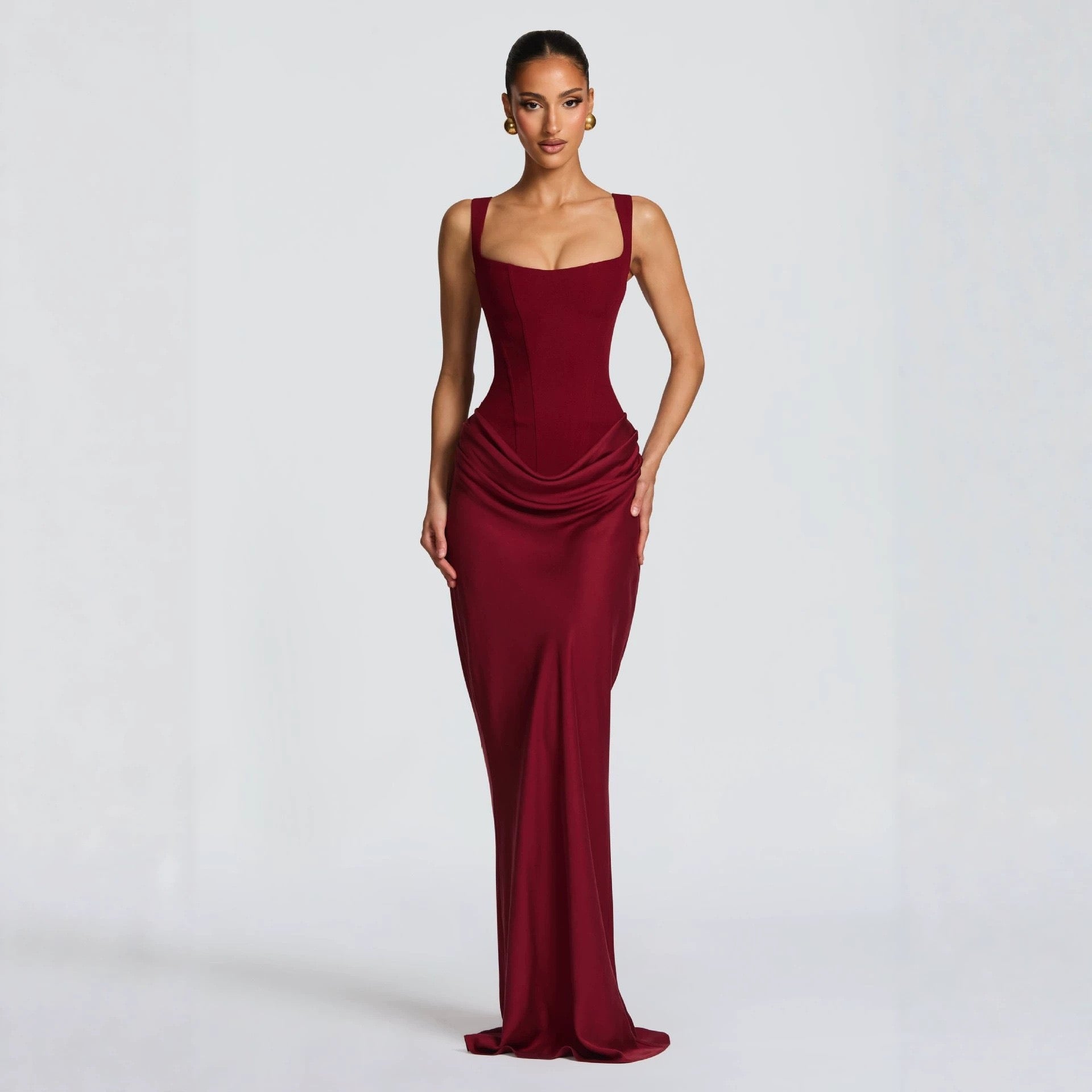 Women’s Chic Square‑Collar Dress