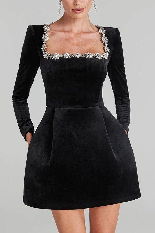 OUDINA Spring Fashionable Elegant Casual Long Sleeve Dress