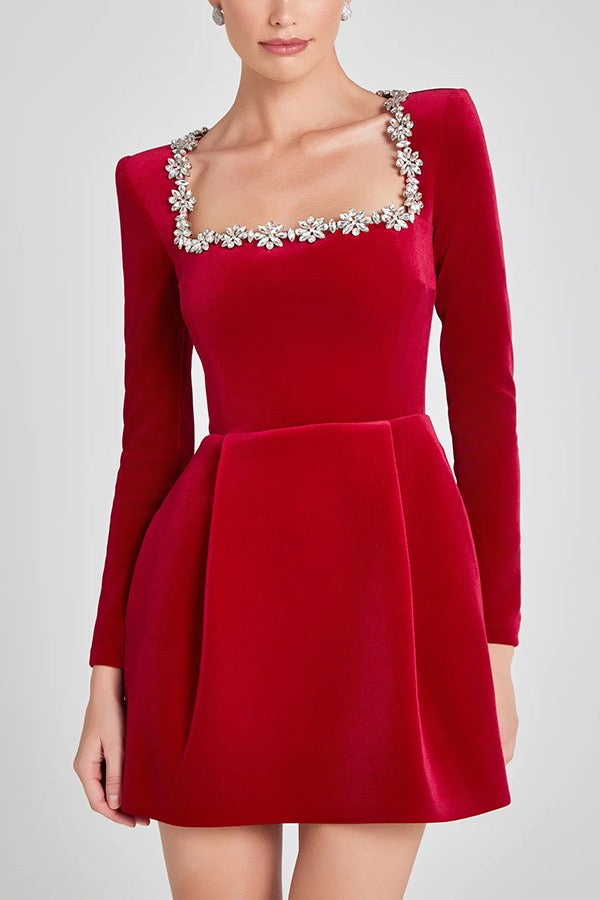 OUDINA Spring Fashionable Elegant Casual Long Sleeve Dress