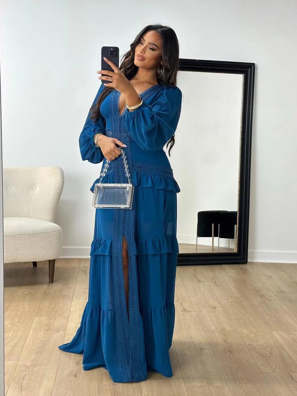 Women’s chic evening maxi dress