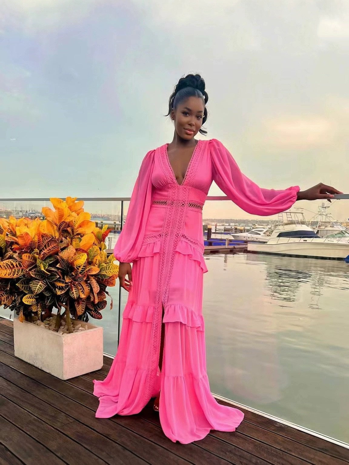 Women’s chic evening maxi dress