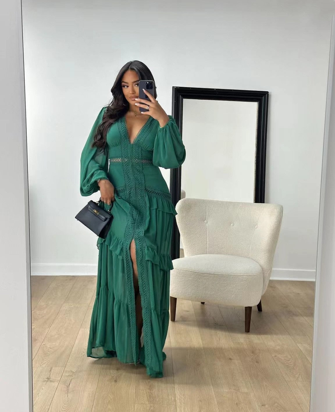 Women’s chic evening maxi dress