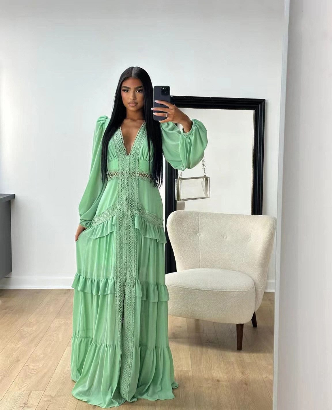 Women’s chic evening maxi dress