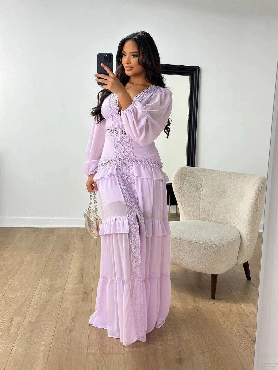 Women’s chic evening maxi dress