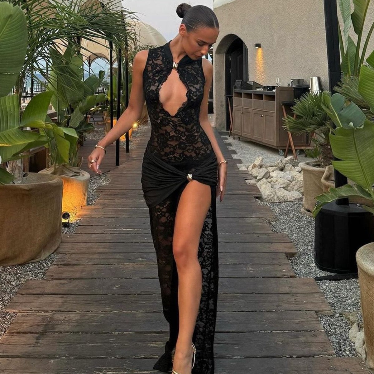 Sexy Lace Long Skirt